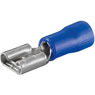 Hun TAB terminal - plug-in størelse: 6.4 x 0.8 mm, 15A, blå (100 stk)
