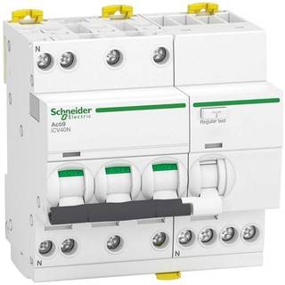 Schneider Kombiafbryder RCBo iCV40N 3 Pol + Nul C-karakteristik 10A 30mA klasse A A9DC3710