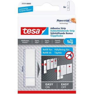 tesa Double Adhesive Strips for Wallpaper and Plaster (1 kg)