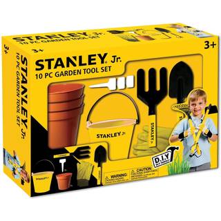Stanley haveredskaber i metal til børn - handsker, skovl, rive, spand, potter og skilte - gul