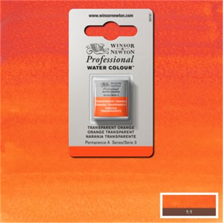 Winsor & Newton Professional akvarelfarve half pan Transparent Orange 650