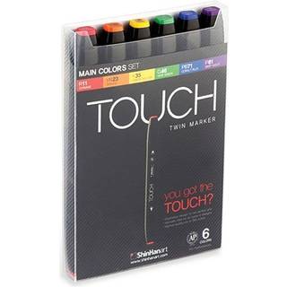 Touch Twin Marker - sæt m/6 populære kla...