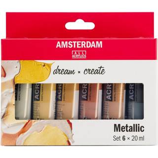 Amsterdam Akrylmaling, Metallic, 6x20 ML.