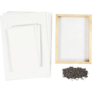Papirpulp 20x12 cm, Råhvid - 100 g til Håndlavet Papir