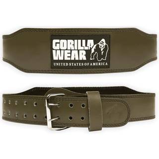 4 Inch Padded Leather Belt, army green, small/medium