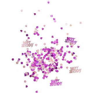 Pink Happy Birthday konfetti