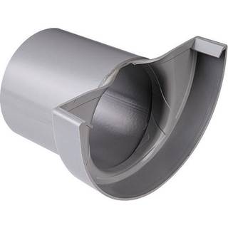 Plastmo endebund med tud, PVC, grå - nr. 12/Ø75 mm