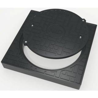 NID 60 cm Sort kloakdæksel i komposit kan tåle 12,5 tons i belastning LL