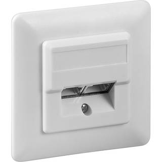 CAT 5e Vægboks til netværksstik (2xRJ45) skrå stik, hvid