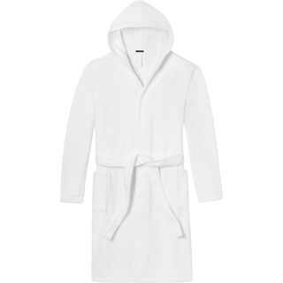 Schiesser Essentials Bathrobe With Hood - White - Large