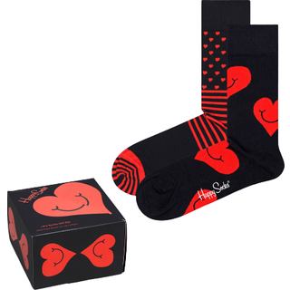 Happy socks 2-pak I Love You Hearts Gift Box - Black pattern-2 - Str 36/40