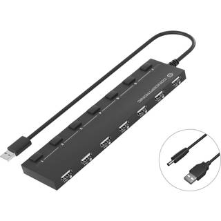 Conceptronics Conceptronic HUBBIES08B - hub USB hub - Sort