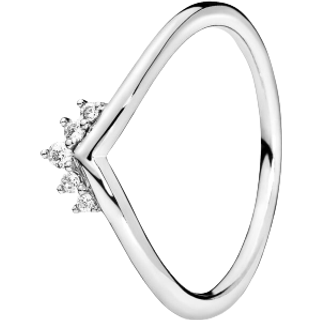 Pandora Ring - Tiara Wishbone - 198282CZ - silber