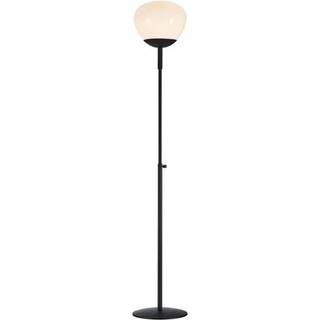 Rise gulvlampe, antik messing, jern, glas, højde 150 cm