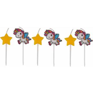 Einhorn Kuchen-Kerzen 6 St.