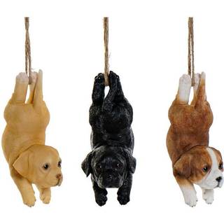 Dekorativ figur DKD Home Decor Harpiks Hund (9 x 10.5 x 20 cm) (3 pcs)