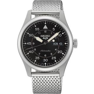Seiko 5 Sports Flieger Pilot/Aviation Automatic Black Dial Milanese Bracelet Men's Watch SRPH23K1