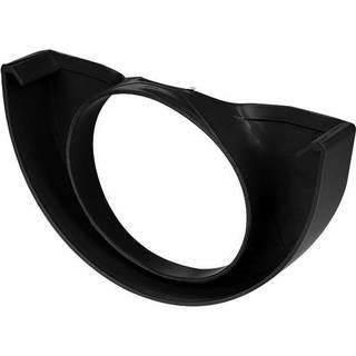 Plastmo endebund med hul, PVC, sort - nr. 11/Ø75 mm