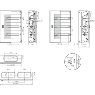 Din-Indsats 1000X600 168Mod. Schneider Electric