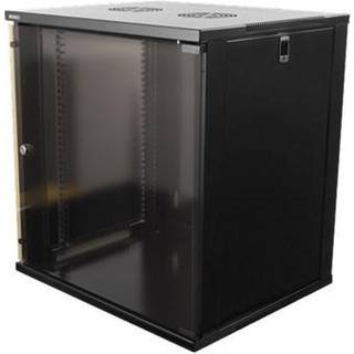 DELTACO 19” cabinet, 12U, 540x450mm, standing or wall mount, glass door
