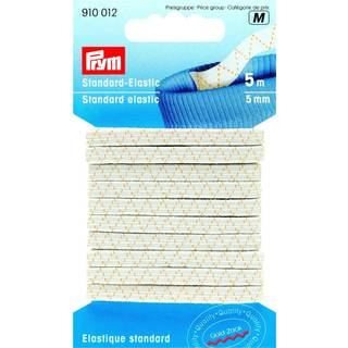 Prym Elastik Hvid 5 mm 5 meter hvid elastik. 5 mm 58% polyester / 42% elastan.