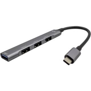 I-Tec - hub - 4 ports USB hub - 4 ports - Grå