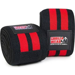 Knee Wraps, black/red, 2 m, Gorilla Wear