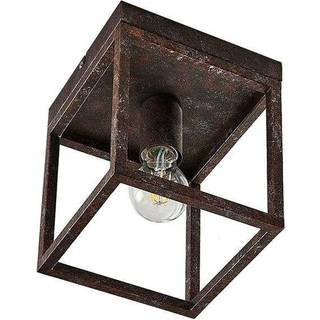 Rustik loftlampe Emin med metalramme