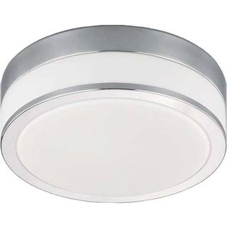 Lindby loftlampe Flavi, Ø 28 cm, krom, glas, IP44, E27