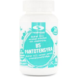 Healthwell B5 Pantothensyre 500, 90 kapsler
