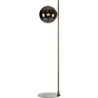 Dione gulvlampe, messing/røggrå, glas, jern