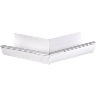 Plastmo udvendig gering, PVC, hvid, 45° - nr. 10