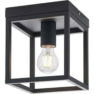 Lindby Meron loftlampe, kasseform, mørkegrå