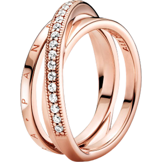 Pandora 189057C01 Damenring Dreifach gekreuzter Pavé-Ring