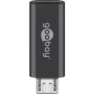 Micro B til USB-C adapter, hvid