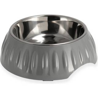 Dogman Retro Mad- og Vandskål Grå Stor 700ml 22.6x7.2cm