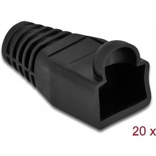 Beskyttelseskappe til RJ45 stik - 20 stk - Sort