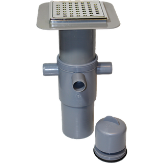 Wavin komplet gulvafløb PVC Ø110 m/40mm afløbsrør Wavin 0553829 VVS 153458956