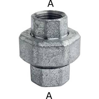Georg Fischer union galvaniseret 2.1/2'' muffe-muffe