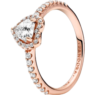 Pandora 188421C02 Damen-Ring Funkelndes Herz Weiß