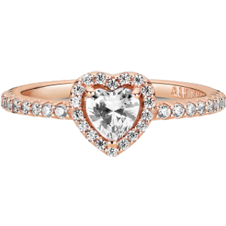 Pandora Rose Gold Sparkling Elevated Heart Ring - 50