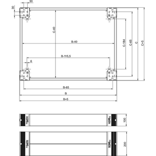 Schneider Electric Sokkel sidepanel 100x400 2 styk