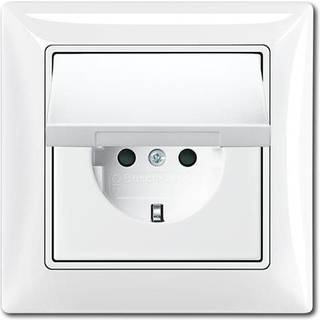 ABB B55 schuko-stikkontakt, ip44, mat hvid