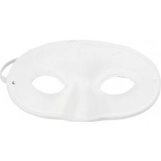 Elegant Hvid Halvmaske til Fest og Udklædning
