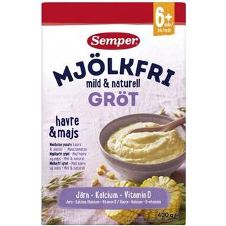 Semper Mælkefri Grød Med Havre, Banan, Æble - 400 g