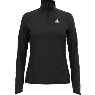 Odlo Easy Warm Mid Layer Half-Zip Long Sleeve Women - Black, Grey, Size S - black