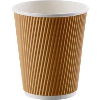 Ripple Wall kaffebæger 25cl brun 25stk