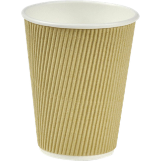 20 x Ripple Wall kaffebæger 30cl brun 25stk