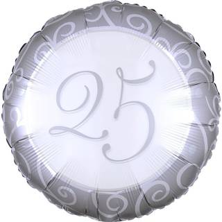 Folieballon 25 sølv