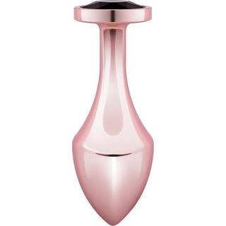 Rosy Gold Anal Plug - roseguld analpløk med sorte sten